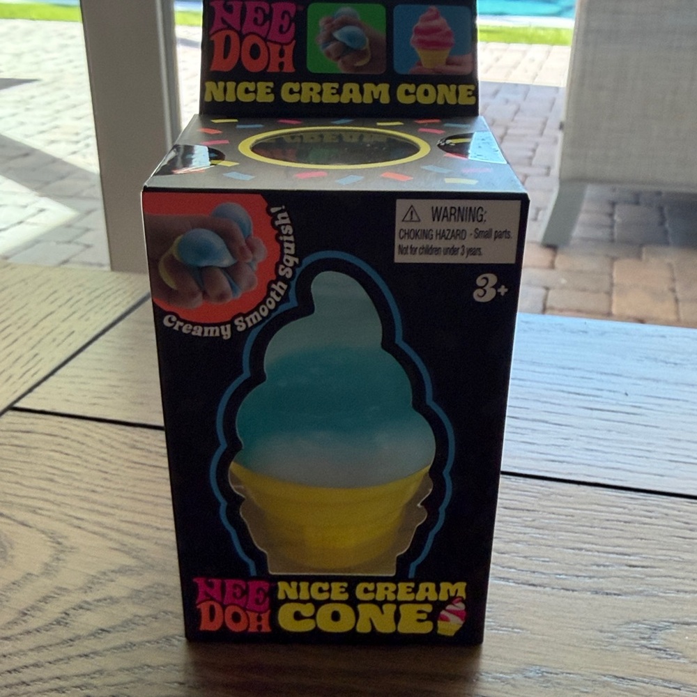 Nice Cream Cone Blue & Yellow Squishy Stress Toy